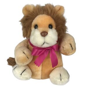 Wonder Toys Co Lion Plush 10.5'' Carnival Style 1984 Stuffed Animal Toy Korea